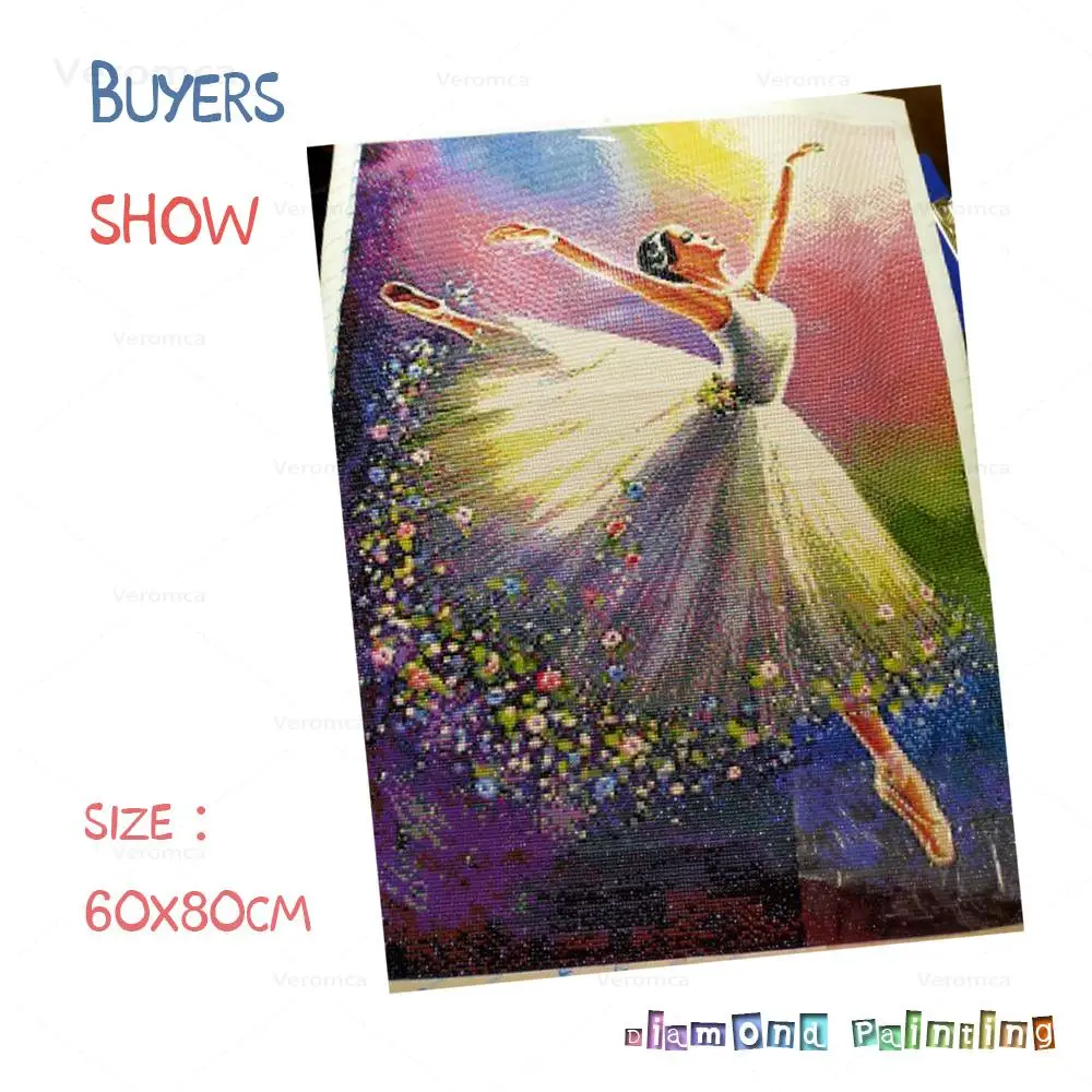 

5D Diy Diamond Embroidery Cross Stitch Ballet Dancer Diamond Painting Fairy Girl Picture of Rhinestones Mosaic Home Decor