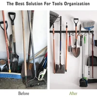 48 inch adjustable tool storage system 12 hooks wall holder garage storage garden tool organizer