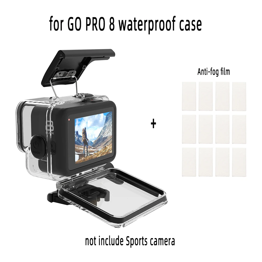 Водонепроницаемый чехол для камеры DJI GOPro 8 водонепроницаемая противотуманная