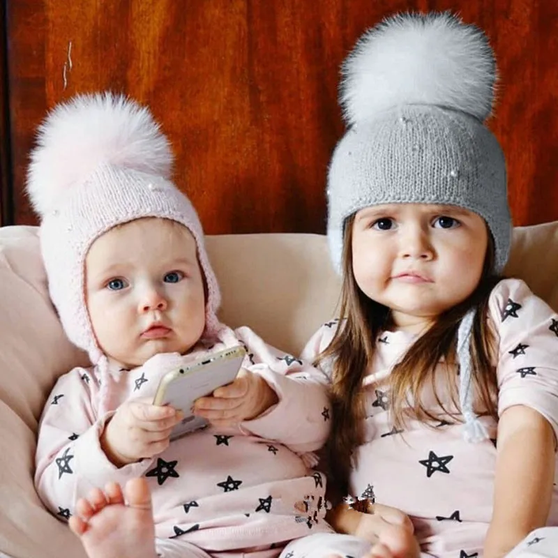

Toddler Newborn Baby Kids Girls Unisex Knitted Crochet Beanie Winter Warm Hat Cap