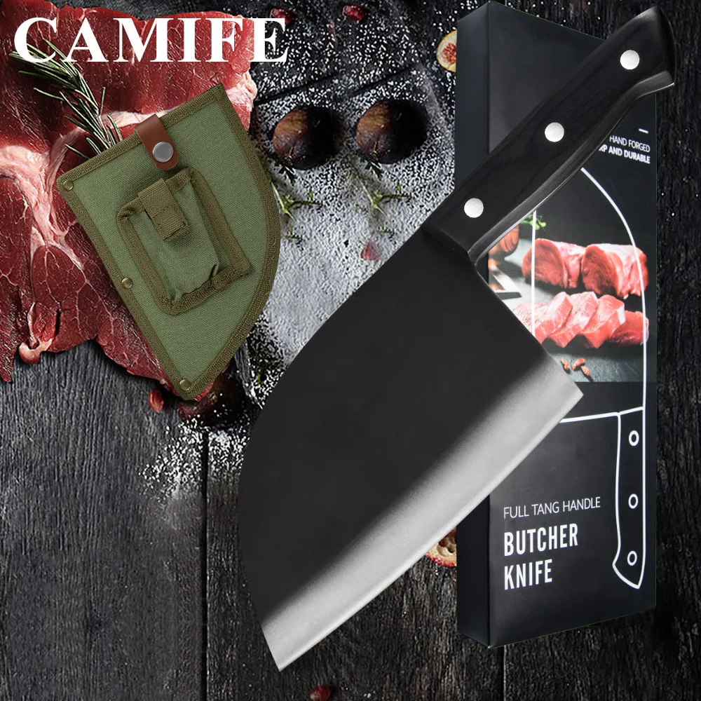 Полностью Tang сербский нож шеф повара охотничий для кемпинга походов самообороны