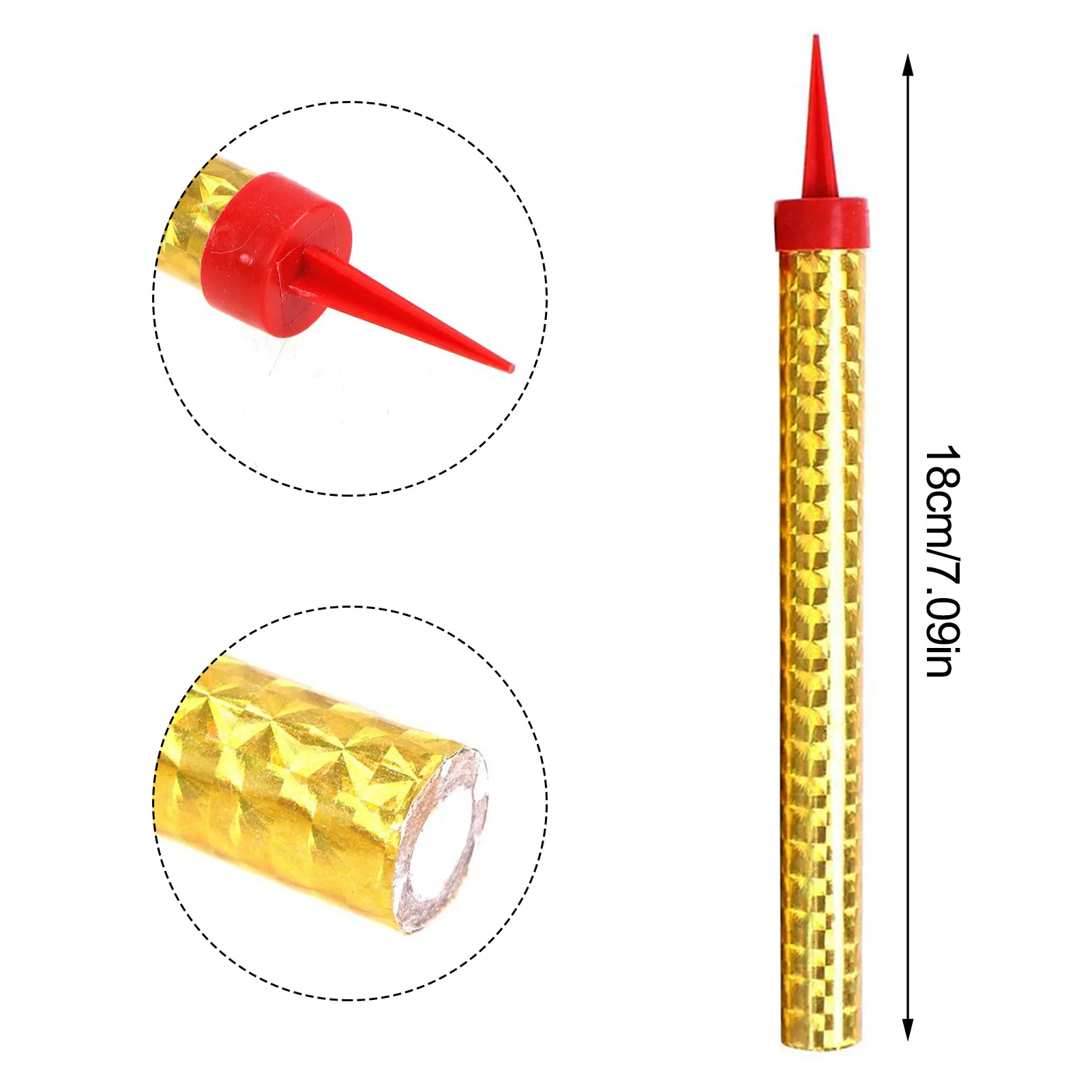 

6 Pcs Birthday Candle Golden Cake Decoration Candle Wedding Party Nightclub Candle Set