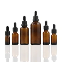 5ml 10ml 15ml 20ml 30ml 50ml 100ml brown dropper bottle glass amber essential oil bottles essence drop vials cosmetic container