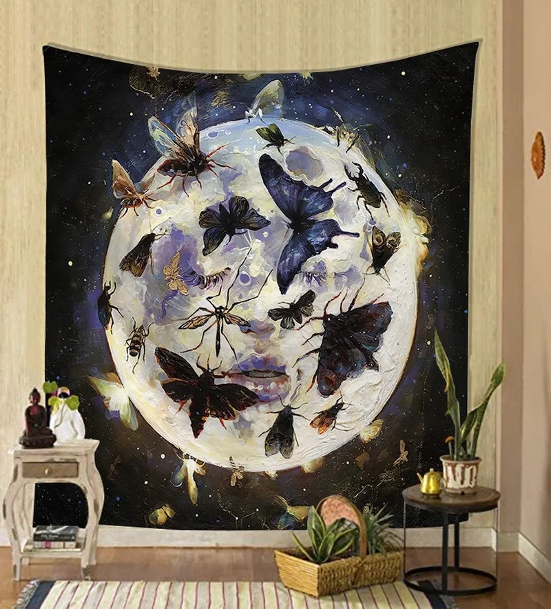 

Nordic Ins Psychedelic Hanging Fabric Background Wall Covering Home Decoration Wall Blanket Tapestry Bedroom Wall Hanging