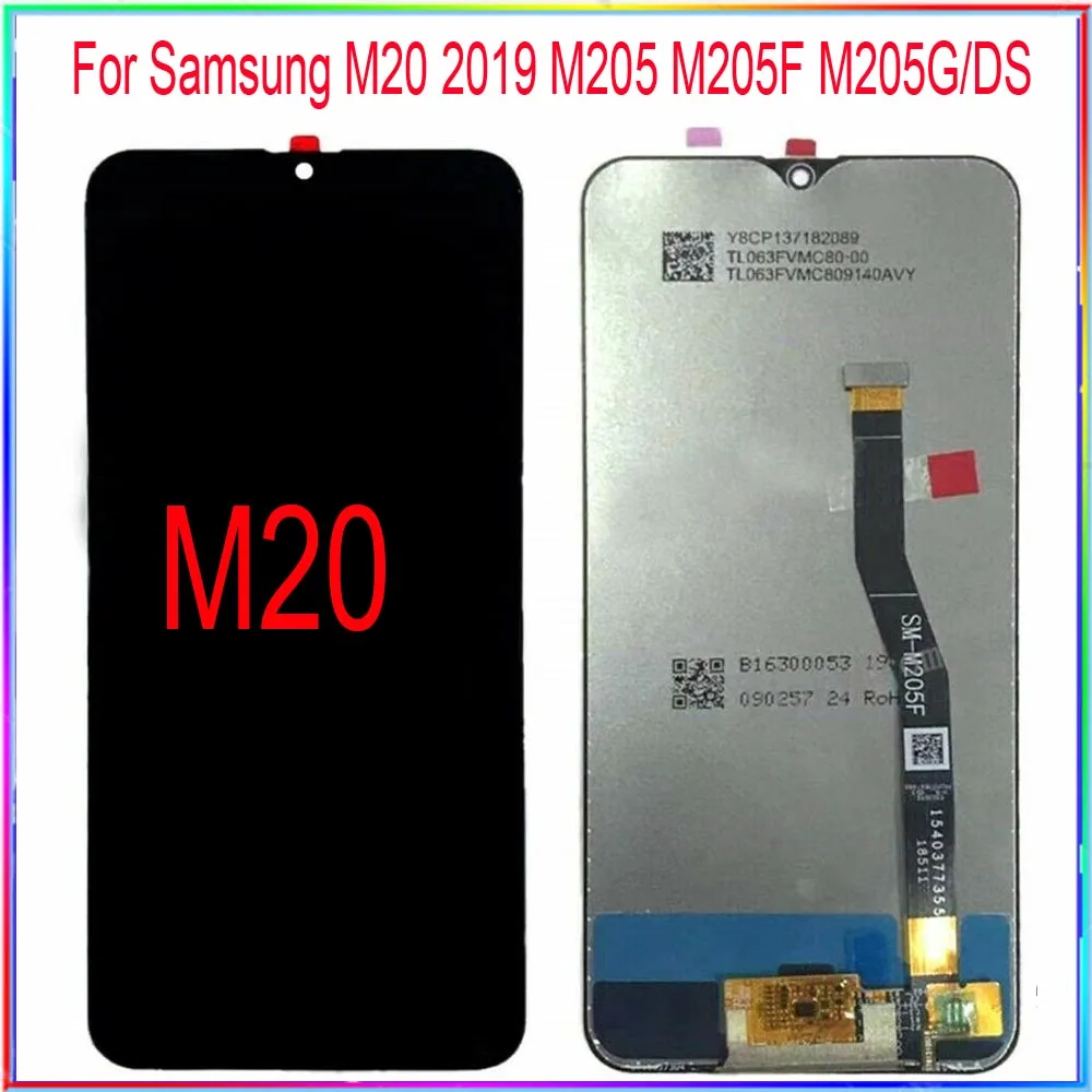 ЖК экран с дигитайзером сенсорного экрана в сборе для Samsung M20 Lcd 2019 M205 M205F