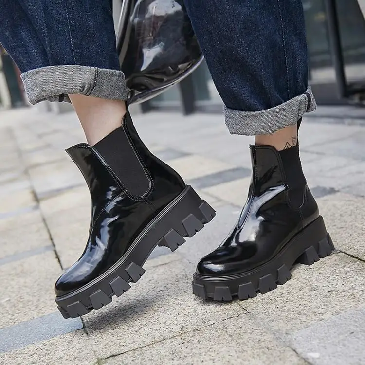 Ботинки Челси женская обувь сезон осень-зима 2019 года короткие ботинки из