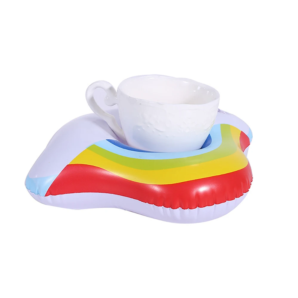 

Swimming Pool Summer Floating Inflatable Mini Cup Beach Floats Drinks Holder Decoration Party Pink Toy Bathing Coasters Devices