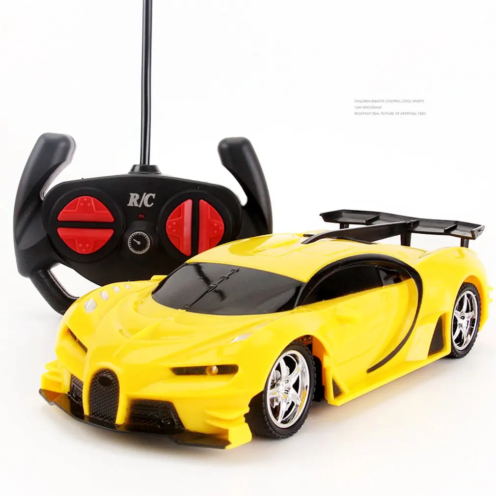 yellow 1:18 Камень дистанционного управления гоночный автомобиль пластиковый Электрический заряжаемый игрушечный автомобиль стойла Рекламный детский игрушечный автомобиль - Цвет: yellow