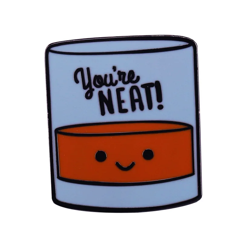 Креативная эмалированная брошь в виде винного бокала украшение для рюкзака