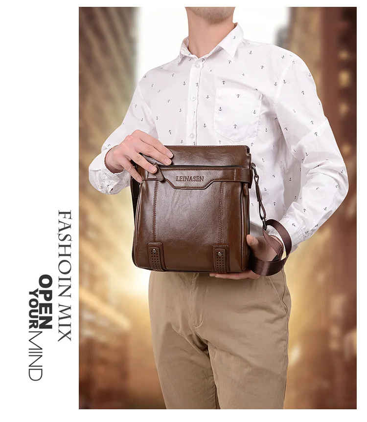 

Men's Messenger Bags Fit 10 Inch Ipad Casual Crossbody Bag Multifunction Waterproof Shoulder Bag Pack for Men Large capacity