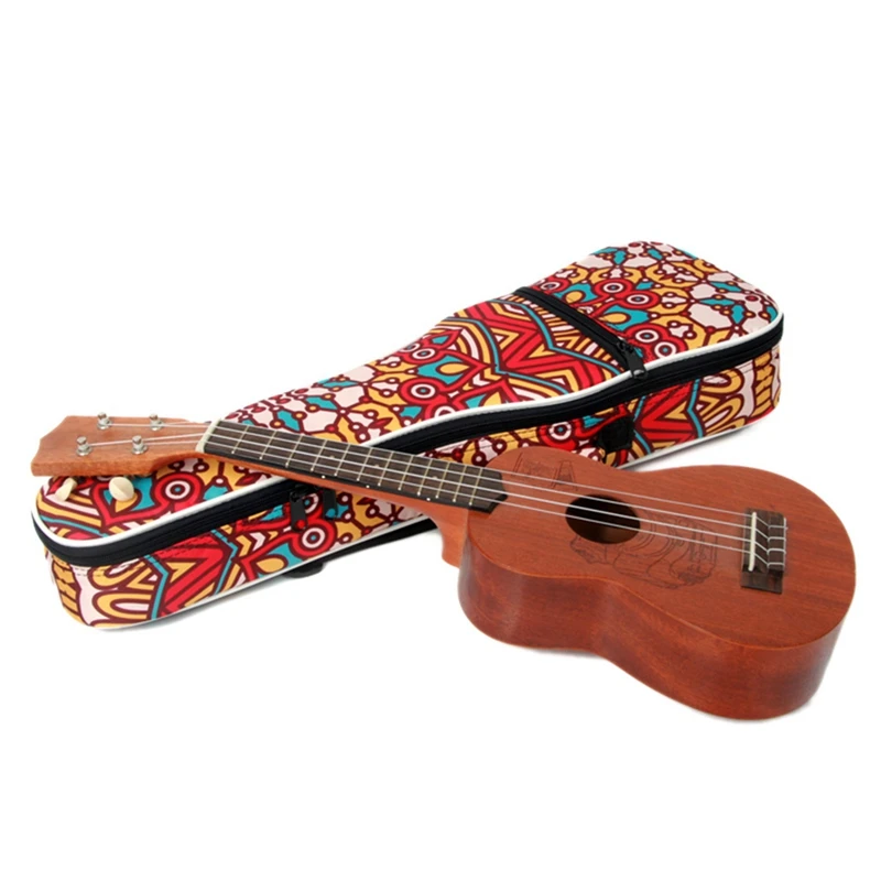 

21 Inch Backpack Ukulele Mini Guitar Accessories Parts Embroidered Musical Instrument Luggage