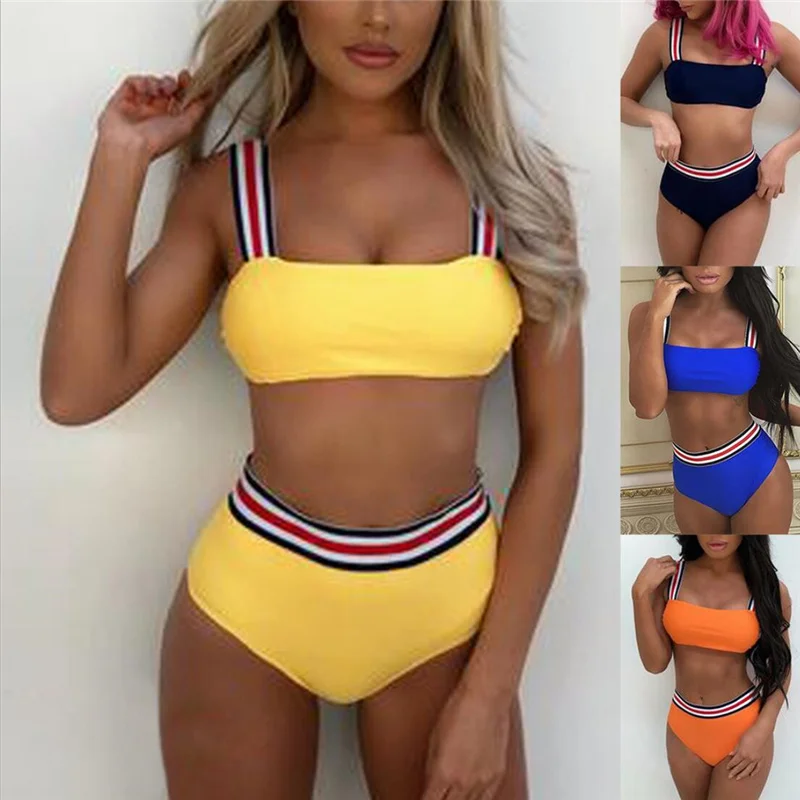 Бикини новинка комплект бикини с широкими лямками бандо сексуальный пуловер