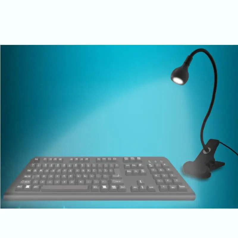 Светодиодный светильник для чтения с гибкой USB подставкой прищепка