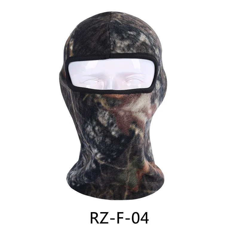 RZ-F-04 Балаклава, Зимняя Термальная флисовая велосипедная маска для лица для велосипеда, велосипедная кепка, шапка, защитная Лыжная маска для сноуборда, для мужчин и женщин, спортивная - Цвет: RZ-F-04