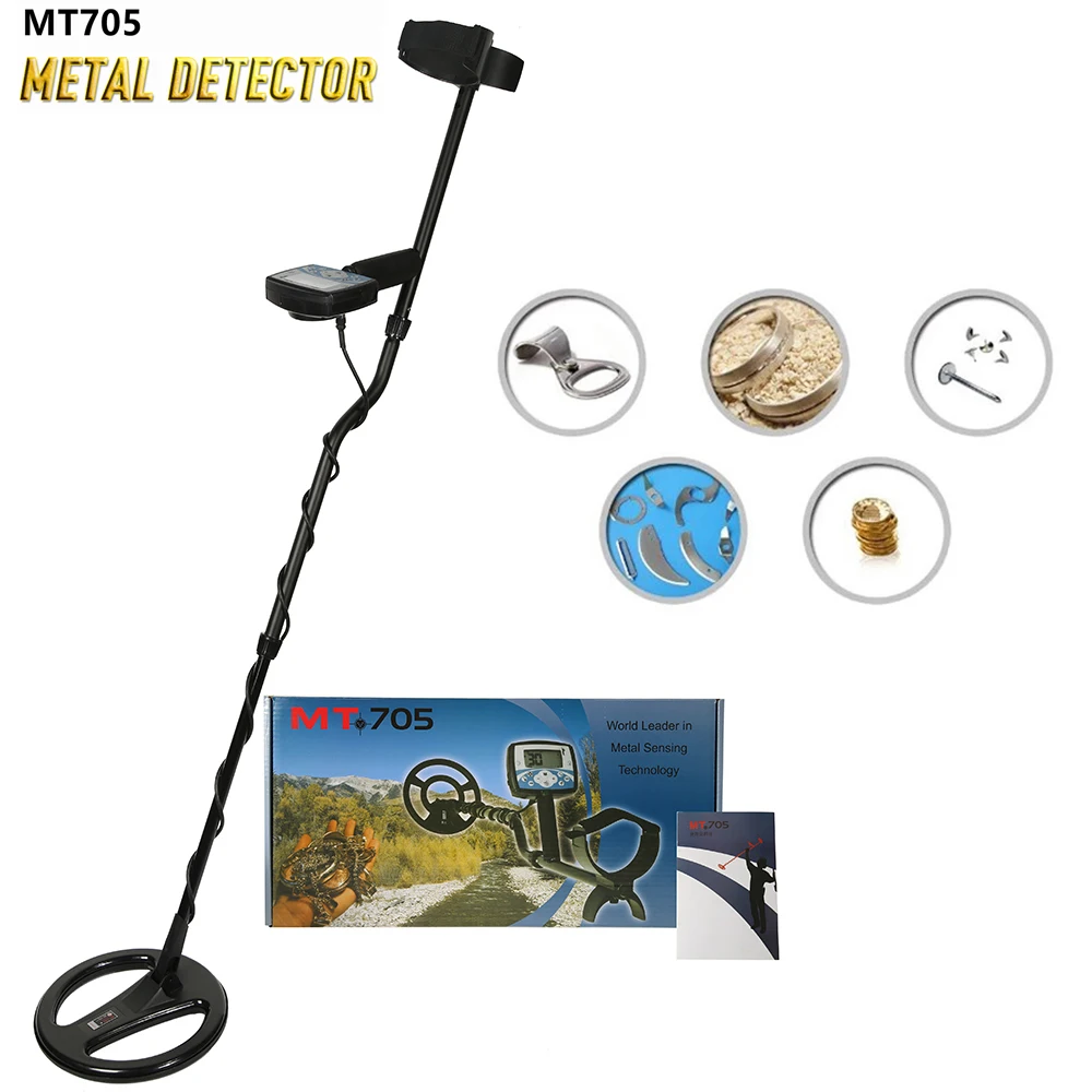 Металлоискатель MT705 подземный водонепроницаемый 270 мм с ЖК дисплеем|Промышленные