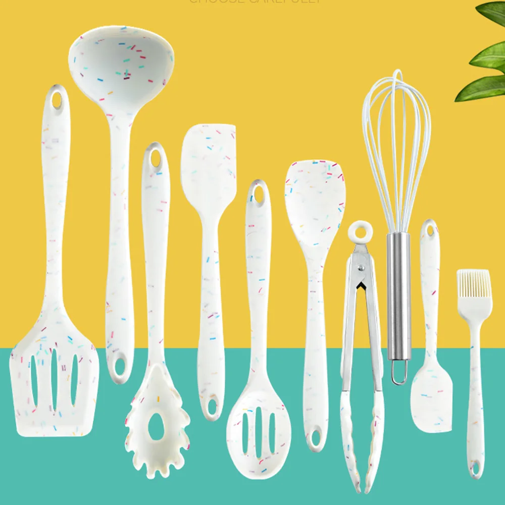 10 шт./компл. термостойкий силиконовый набор посуды антипригарные инструменты для