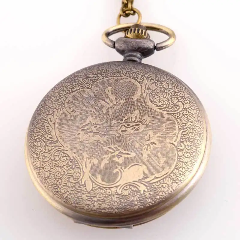 IBEINA антикварные бронзовые механические винтажные карманные часы ретро