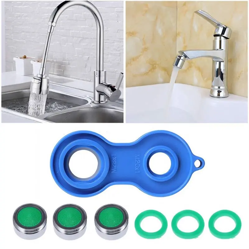 

1Set Water Saving Aerator Faucet Aerator Wrench Jet Regulators Filter Spare Parts for Kitchen Bathroom Water Tap Kits