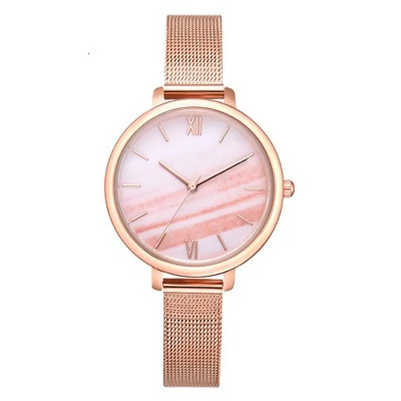 Роскошные часы 1 шт. женские из розового золота часы-браслет ювелирные изделия