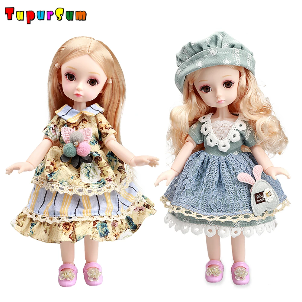 

Кукла BBgirl 26 см, 13 подвижных шарнирных кукол 1/6 BJD, милые ресницы 4D с глазами для малышей, женское платье, Мультяшные модные куклы, игрушки, пода...