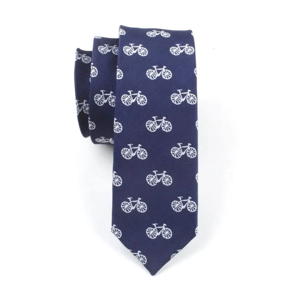 Мужские Узкие галстуки с рисунком велосипеда шириной 5 см модный мужской галстук
