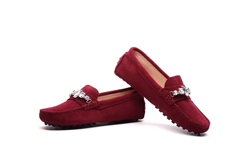 genuine cowhide leather women shoes Female Casual Fashion Flats Spring Autumn driving shoes women leather loafers