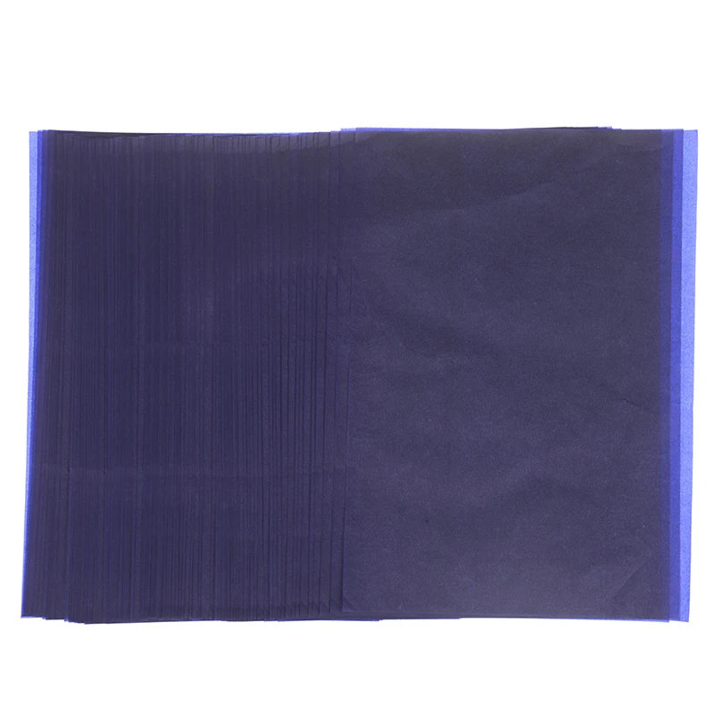 100 шт. синий A4 копия копировальная бумага многоразовые четкой отслеживание