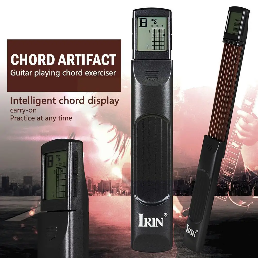 

Карманный тренажер для гитары шесть классов со светодиодным экраном Карманный сетчатый дисплей для скалолазания практичные аксессуары Ги...