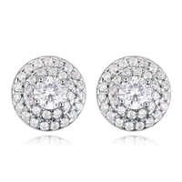 hot new luxury full diamond micro inlaid zircon earrings european and american banquet engagement earrings ear accessories