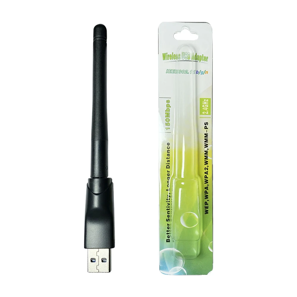 [100 шт.] RT 5370 USB WiFi с полиэтиленовой упаковкой 150 Мбит/с 2 4 ГГц 802.11b/G/N USB2.0 Вращающийся