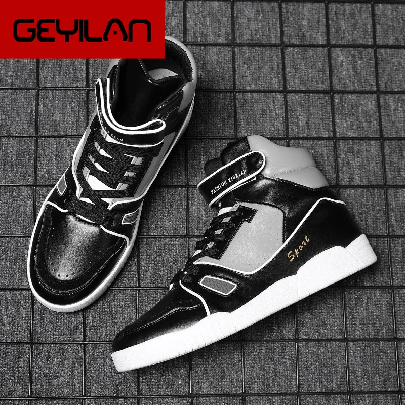 Кеды мужские высокие повседневная обувь для тренировок плоская подошва модные