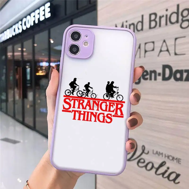 

Stranger things Tv show Phone Case Matte Transparent for iPhone 7 8 11 12 s mini pro X XS XR MAX Plus cover funda