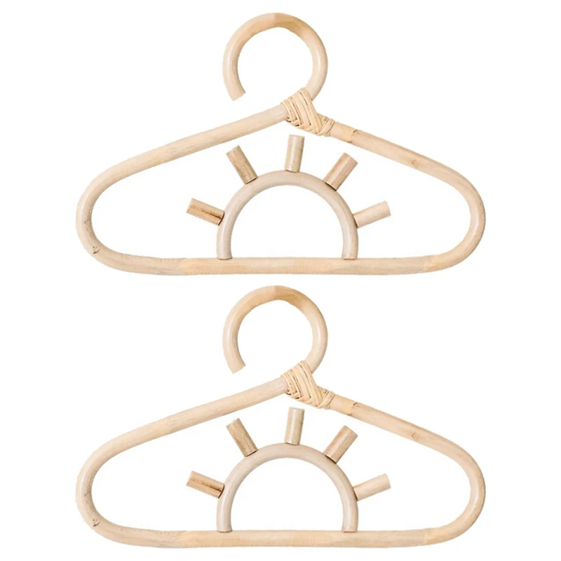 

Rattan Wall Hooks Sun Kids Garments Organizer Rack Clothes Hat Hanging Hook Rattan Hanger Kids Room Decor Hanger