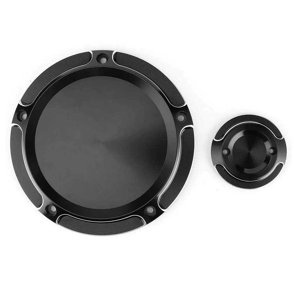 

Алюминиевая крышка для таймера Дерби и таймера с 5 отверстиями, черная с белой отделкой, подходит для Touring FLD FXD XL883 XL1200 2017-2019