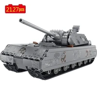 military series world war ii army panzerkampfwagen viii maus tank diy model building blocks bricks toys gifts