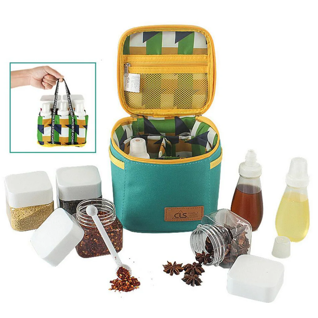 6 шт. набор бутылок для приправ пластиковая банка хранения компактный контейнер