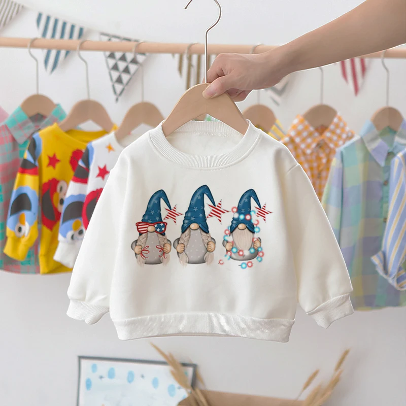 

Wimter Easter Latest 2-7 Year Old Children's Sweatshirt Girls Cartoon Anime Clothes Cute Children Clothes Printing Round Neck