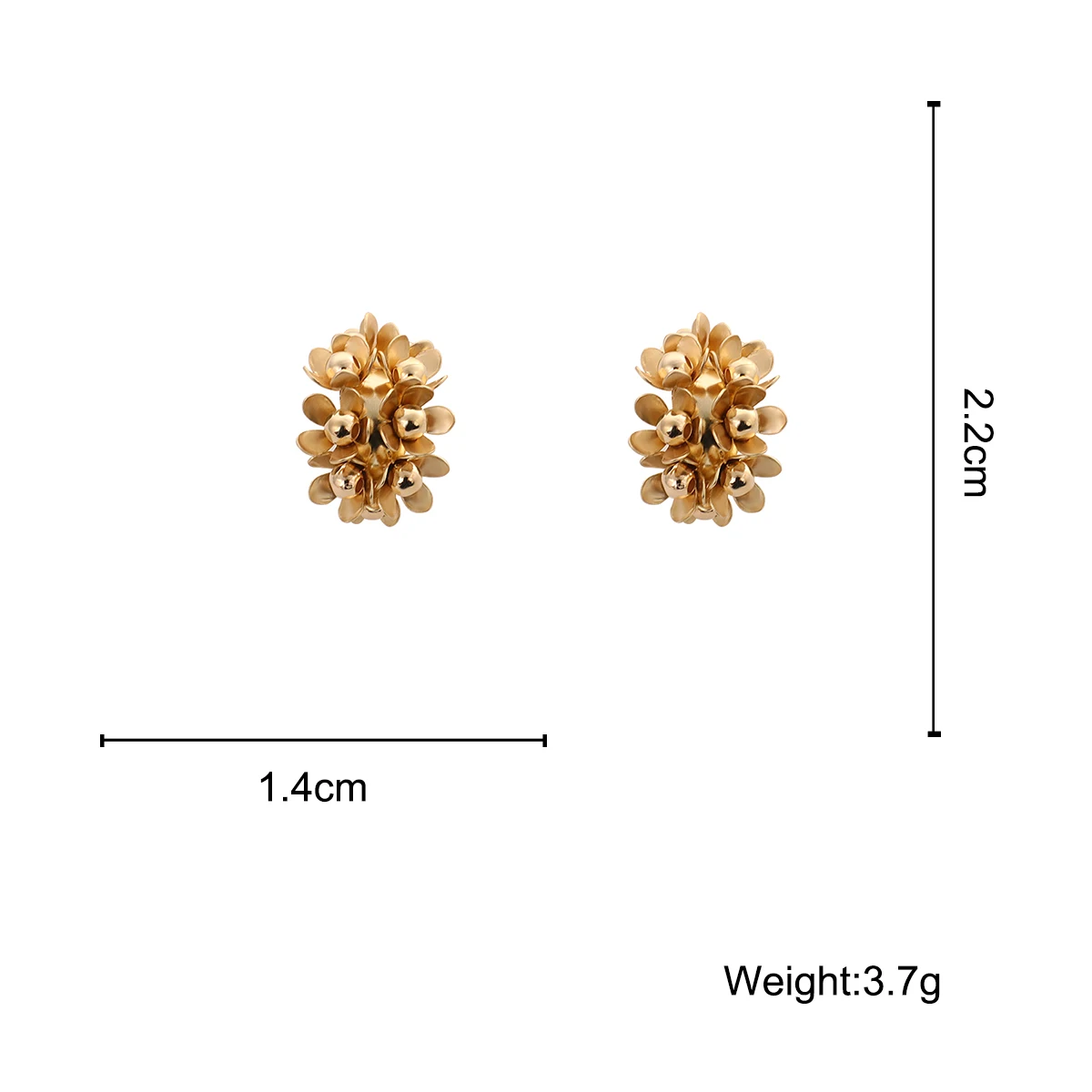 

Flashbuy New Trendy Vintage Metal Beads Flower Earrings for Woman Retro Statement Geometric Drop Earrings Fashion Jewelry