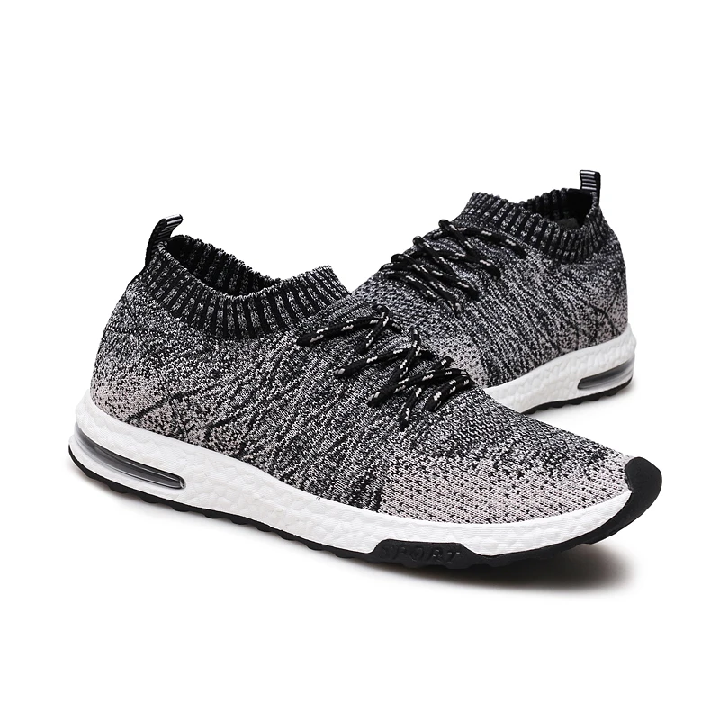 

2021 Men's Casual Shoes Sneakers Comfortable Breathable Aircushion Shoes Summer Sport Flying Woven Mesh Running Shoes