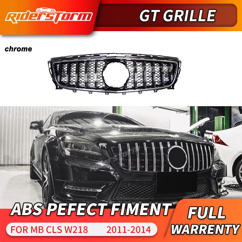GT стиль решетка для W218 w218 GTR Мерседес Бенц CLS 2011-2014 Сменная сетка переднего бампера