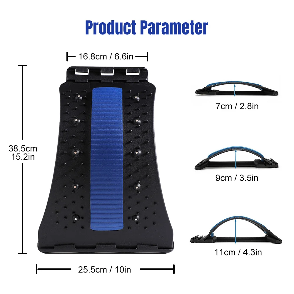 

Back Massager Stretcher Sciatica Massage Tool Fitness Lumbar Spine Deck Massageador Magic Stretch Pain Relief Support Relaxation