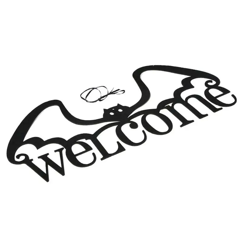 1 шт. Хэллоуин дверной подвесной знак нетканый ведьма летучая мышь Декор для