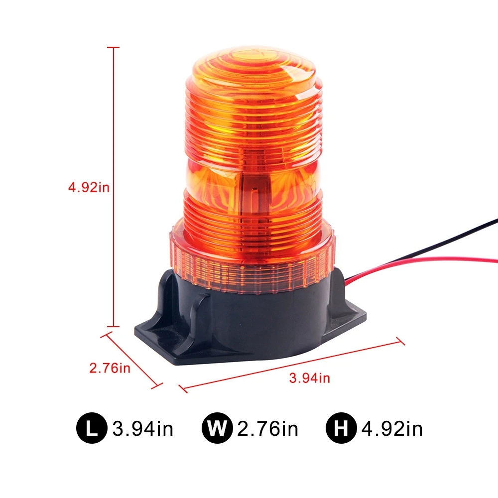 

Warning Beacon Light LED Amber Emergency Signal Light for School Bus 12-36V Safety Strobe Flashing Lamp Indicator Light