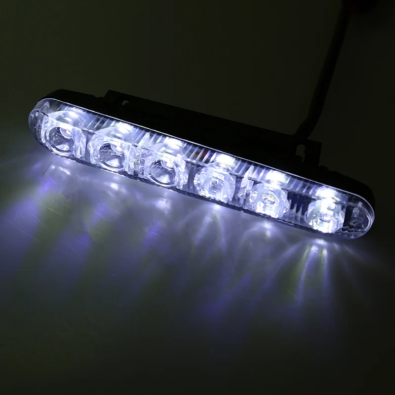 POSSBAYUniversal 6/9 LED s Автомобильные дневные ходовые огни DRL DC 12 15V Светодиодные белые