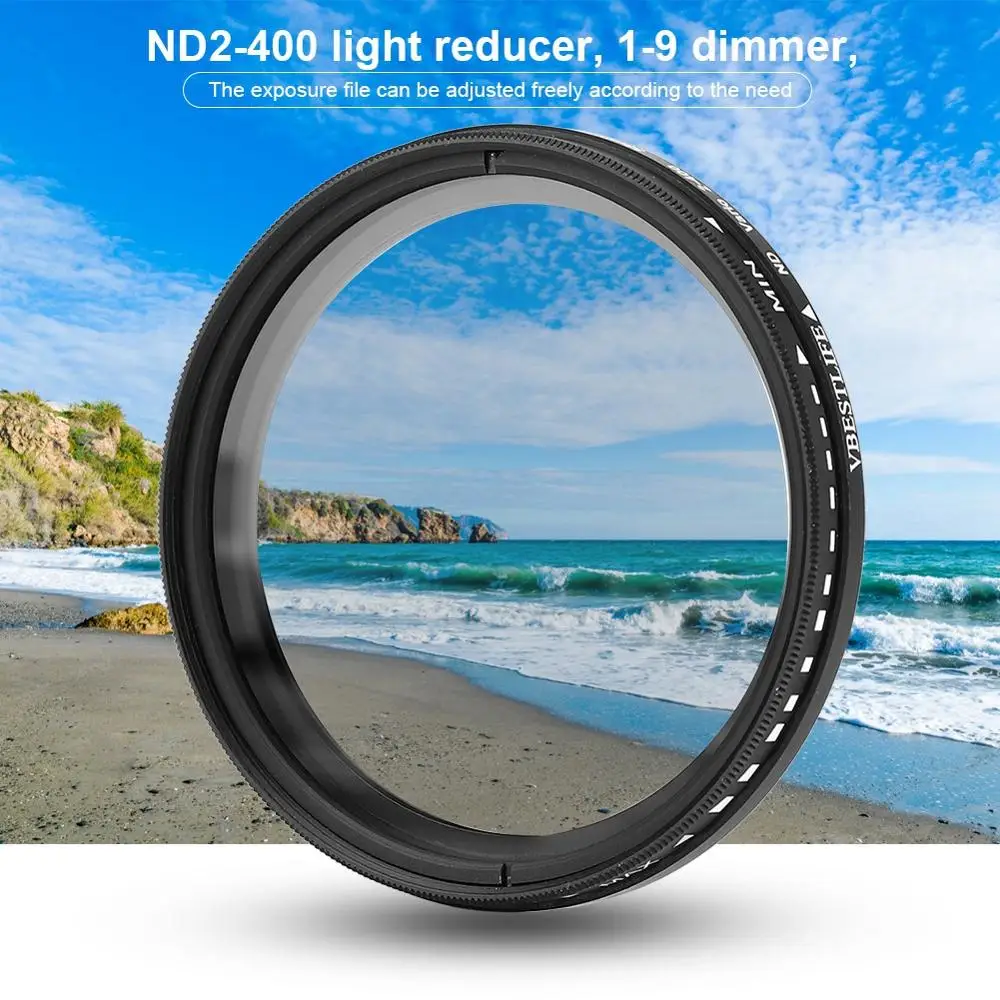 Регулируемый фильтр для объектива ND Fader нейтральная плотность камер Canon 49 мм 52 55 58