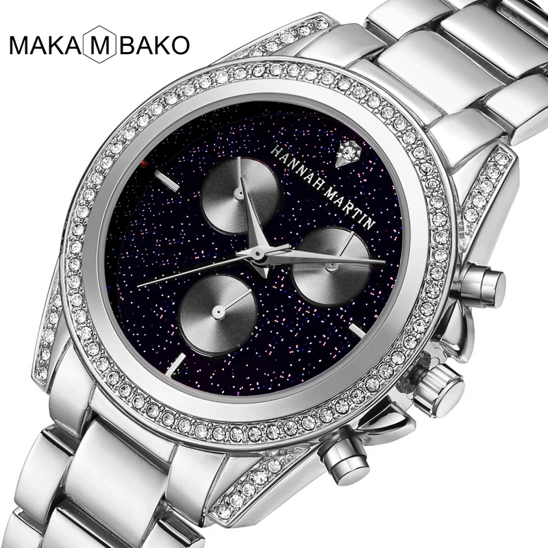 Модные кварцевые женские часы с бриллиантами для отдыха роскошные брендовые