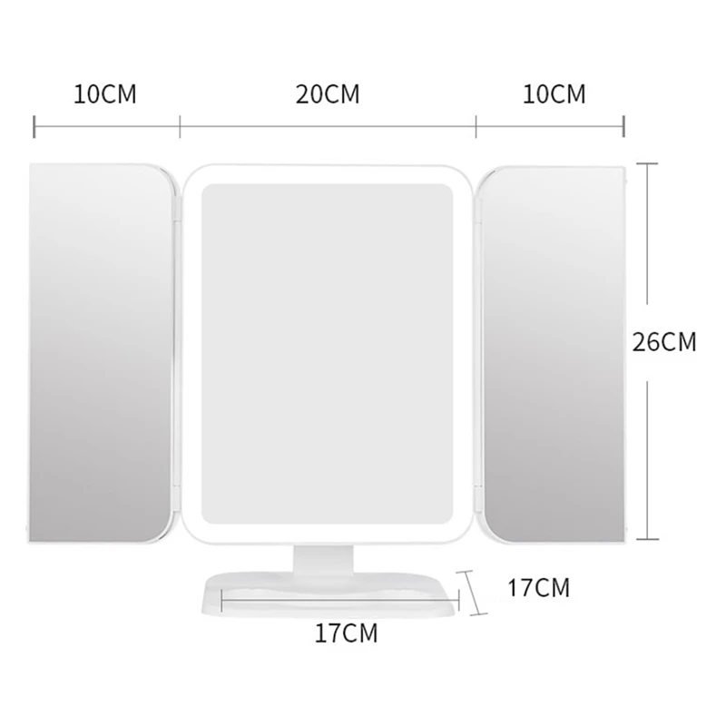 

68 Light Makeup Mirror Portable LED Foldable Mirror USB Desktop Makeup Mirror Beauty Mirror Smart Touch