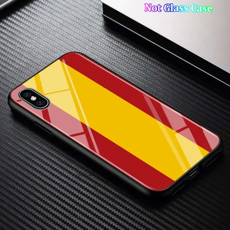 Черный чехол для iPhone 11 11Pro Max испанские национальные флаги для iPhone X XR XS Max 8 7 6 6S Plus 5S глянцевый чехол для телефона