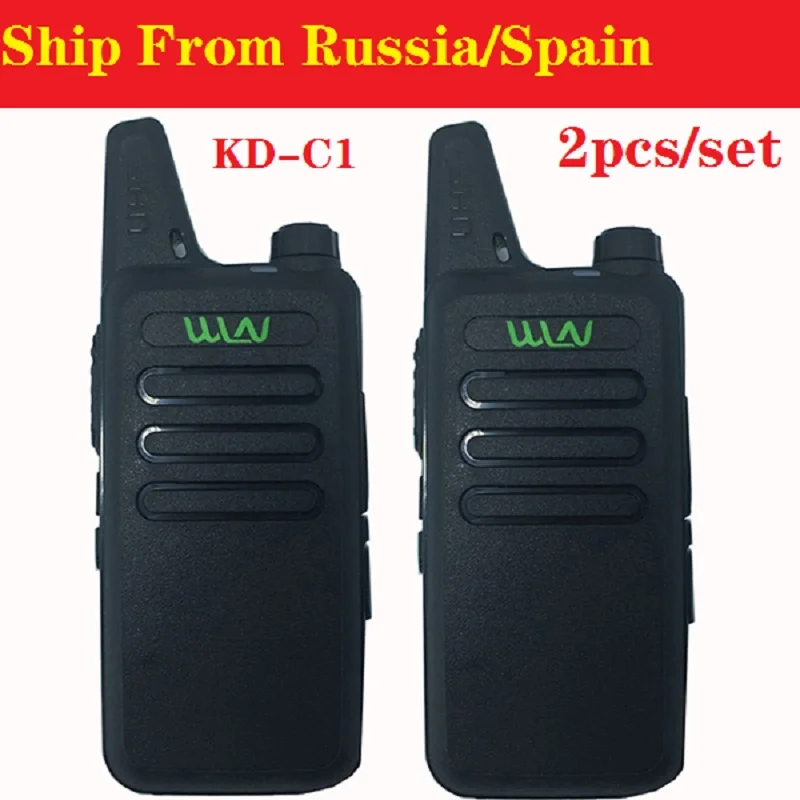 

2pcs Best Thin UHF 400-470Mhz Wireless Walkie Talkie WLN Kd-C1 With 5W Ham Radio Scanner Mini Mobile Two Way Radio Transceiver