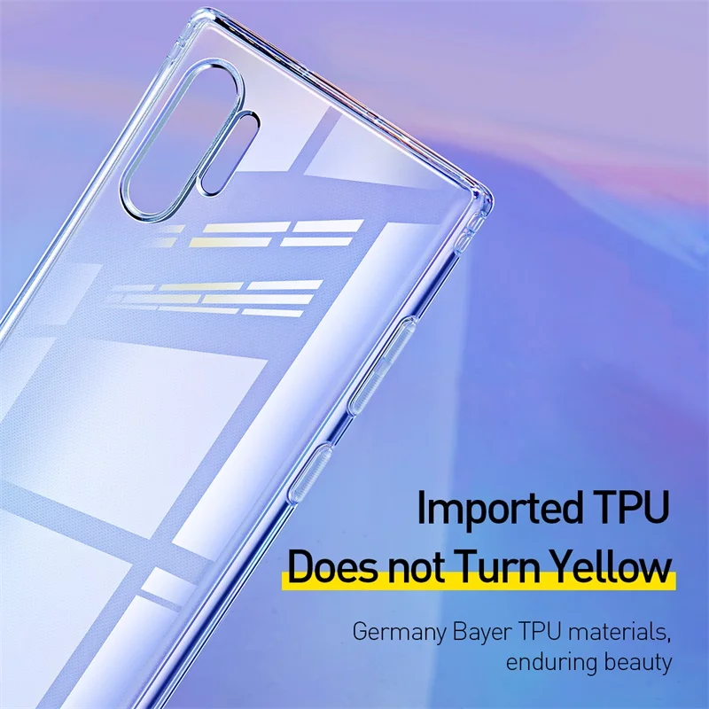 Ударопрочный чехол Baseus для Samsung Galaxy Note 10 Pro мягкий силиконовый прозрачный